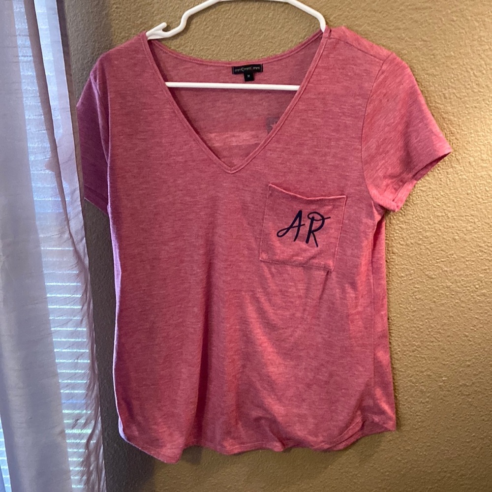 red and navy America shirt